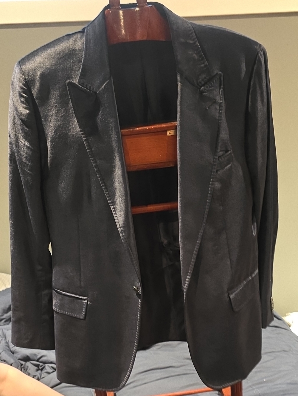 Dolce & Gabbana Men's Navy Velour Sport Coat Blazer Dinner Jacket